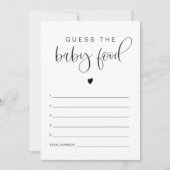 Invitation JOLIE Modern Boho Guess the Baby Food Game (Devant)