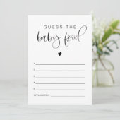 Invitation JOLIE Modern Boho Guess the Baby Food Game (Debout devant)
