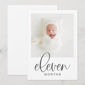 Invitation JOLIE Moderne 1er Anniversaire Bannière photo (Devant / Derrière)