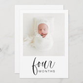 Invitation JOLIE Moderne 1er Anniversaire Bannière photo (Devant / Derrière)