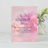 Invitation Jolie oeillets rose et blanc Fête des Mères Brunch (Debout devant)