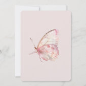 Invitation Jolie Papillons rose Anniversaire (Dos)