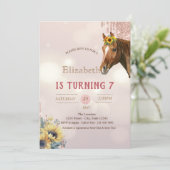 Invitation Jolie Parties scintillant Cheval Driftres Annivers (Debout devant)