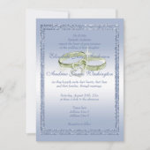 Invitation Jolie Parties scintillant et anneaux Mariages (Devant)