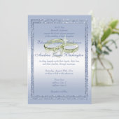 Invitation Jolie Parties scintillant et anneaux Mariages (Debout devant)