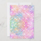 Invitation Jolie parties scintillant rose irisée Noël (Dos)