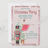 Invitation Jolie Parties scintillant rose & Nutcracker Turquo (Devant)