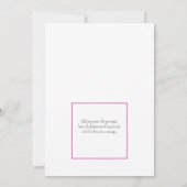 Invitation Jolie Parties scintillant rose Princesse Filles An (Dos)