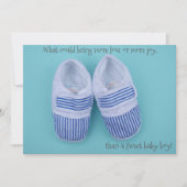 Invitation Jolie pastel chaussures bébé garçon douche invitat (Devant)