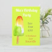 Invitation Jolie pâtisserie de chaux glace bloc d'été (Debout devant)