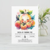 Invitation Jolie Peach Anniversaire (Debout devant)