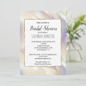 Invitation Jolie Pearl Aqua bleu violet Fête des mariées (Debout devant)