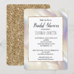 Invitation Jolie Pearl Aqua bleu violet Fête des mariées