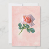 Invitation Jolie Pêche Bouquet Rose Confirmation florale (Dos)