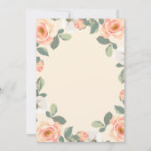 Invitation Jolie Pêche Florale | Brunch nuptial (Dos)