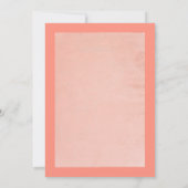 Invitation Jolie Pêche Florale | Mariage de script orange (Dos)