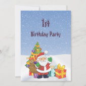 Invitation Jolie Père Noël & Parcelles Dépaysement Neige 1er (Devant)