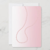 Invitation Jolie perles roses glam Anniversaire (Dos)