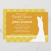 Invitation Jolie perruque orange jaune (Devant / Derrière)