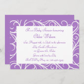 Invitation Jolie perruques violettes (Devant / Derrière)