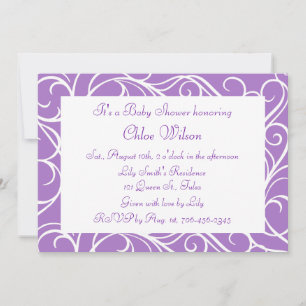 Invitation Jolie perruques violettes