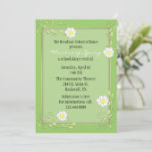 Invitation Jolie personnalisée Green Floral Considérant Invit (Debout devant)