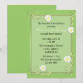 Invitation Jolie personnalisée Green Floral Considérant Invit (Devant / Derrière)