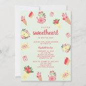 Invitation Jolie petite amoureuse sur le chemin Baby shower (Devant)