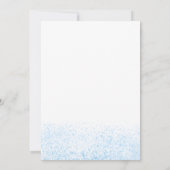 Invitation Jolie petite ballerine brune en tutu bleu (Dos)