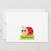 Invitation Jolie Petite Ladybug Baby Girl Douche (Dos)
