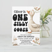Invitation jolie petite oie idiote , Une oie idiote Invitatio (Debout devant)