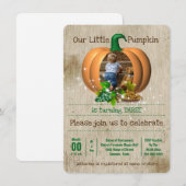 Invitation Jolie photo de bébés citrouilles magiques à la fêt (Devant / Derrière)