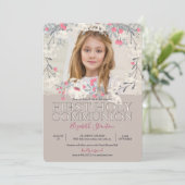 Invitation Jolie Photo de Jardin Première Communion Sainte (Debout devant)