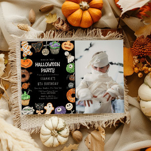 Invitation Jolie photo d'Halloween pour la fête d'anniversair
