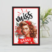 Invitation Jolie Pin-Up_ Miss Sassy (Debout devant)