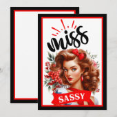 Invitation Jolie Pin-Up_ Miss Sassy (Devant / Derrière)