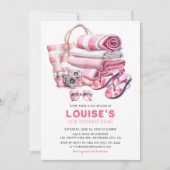 Invitation Jolie Pink Pool Party fille Anniversaire Bash (Devant)