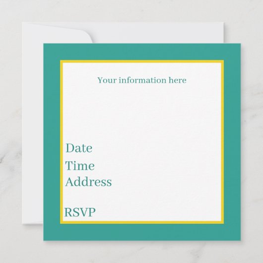 Invitation Jolie plage de fête d'ananas (Dos)