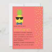 Invitation Jolie plage exotique tropicale Homme Graduation Pa (Devant)