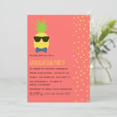 Invitation Jolie plage exotique tropicale Homme Graduation Pa (Debout devant)