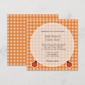 Invitation Jolie plaids de style campagnard et mariage de bug (Devant / Derrière)