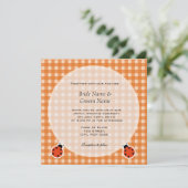 Invitation Jolie plaids de style campagnard et mariage de bug (Debout devant)