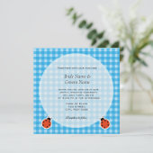 Invitation Jolie plaids de style campagnard et mariage de bug (Debout devant)