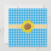 Invitation Jolie plaids de style campagnard et mariage de bug (Dos)