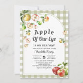 Invitation jolie pomme de notre Baby shower oculaire (Devant)