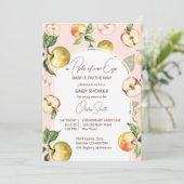 Invitation jolie pomme de notre Baby shower oculaire (Debout devant)