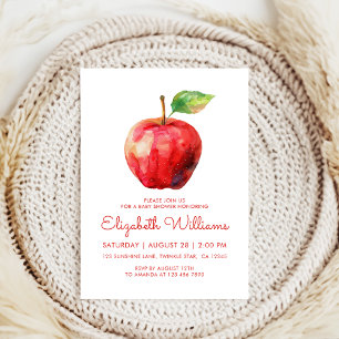 Invitation jolie pomme de notre Baby shower oculaire