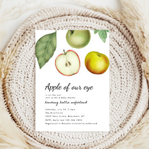 Invitation jolie pomme de notre Baby shower oculaire