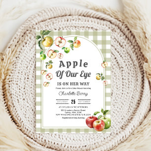 Invitation jolie pomme de notre Baby shower oculaire
