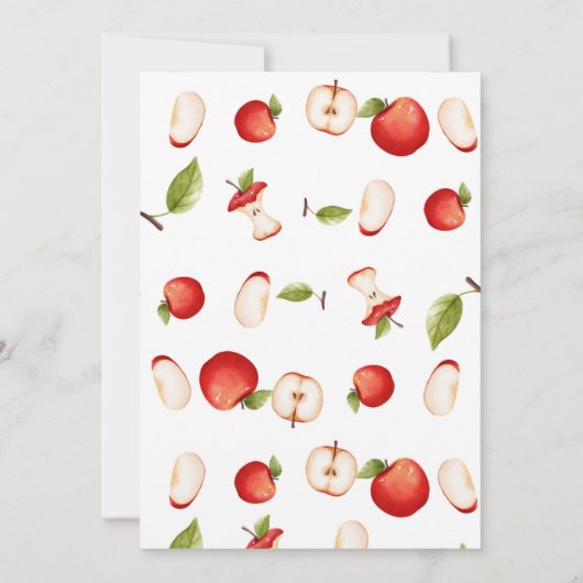 Invitation jolie pomme de notre Baby shower oculaire (Dos)